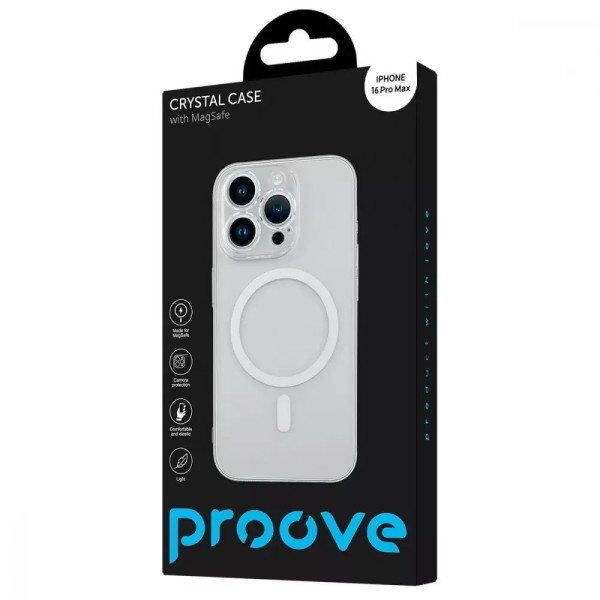 Чехол для смартфона Proove Crystal Case with Magnetic Ring iPhone 16 Pro Max, Transparent