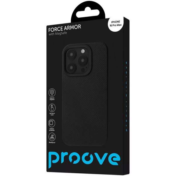 Proove Force Armor Case with Magnetic Ring iPhone 16 Pro Max (Black) (PCFAIP16PM02)
