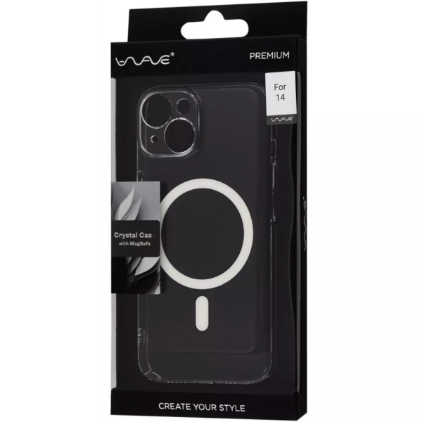 Чехол для смартфона Wave Premium Crystal Case with MagSafe for iPhone 15, Transparent