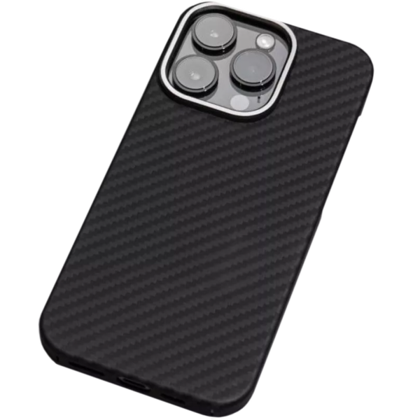 Чехол для смартфона WAVE Premium Carbon Slim Case with MagSafe for iPhone 15 Pro, Black