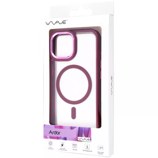 Чехол для смартфона Wave Ardor Case with MagSafe for iPhone 15, Bordo