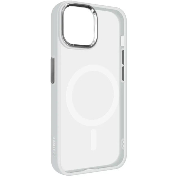 Чехол накладка ArmorStandart Unit MagSafe for iPhone 13 Matte Clear Silver (ARM70445)