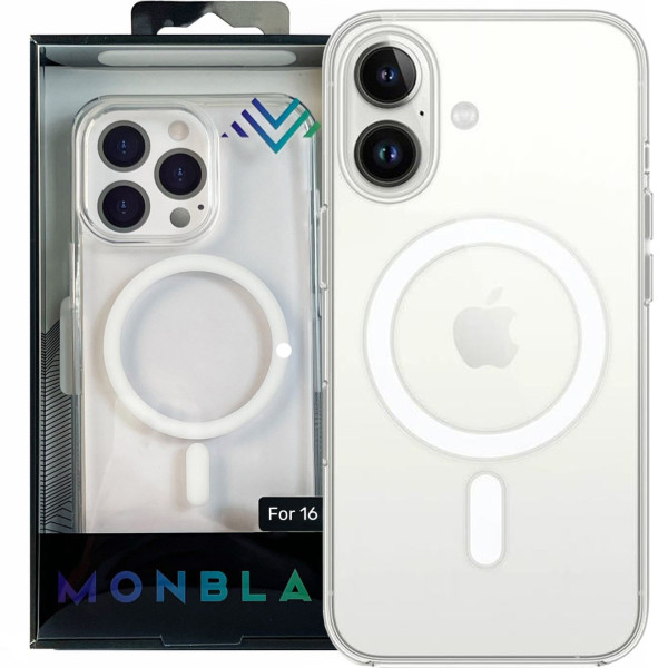 Чехол накладка Monblan Magnetic Crystal Series Case for iPhone 16, Transparent