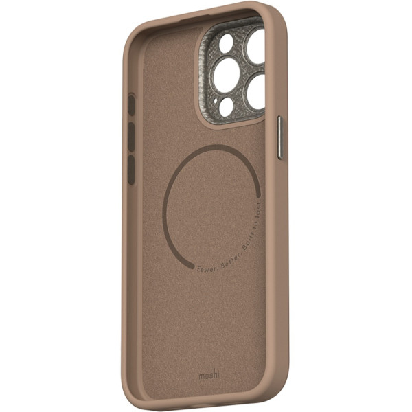 Чехол для смартфона Moshi Napa Slim Hardshell Case with MagSafe for iPhone 15 Pro, Woodsmoke Brown (99MO231107)
