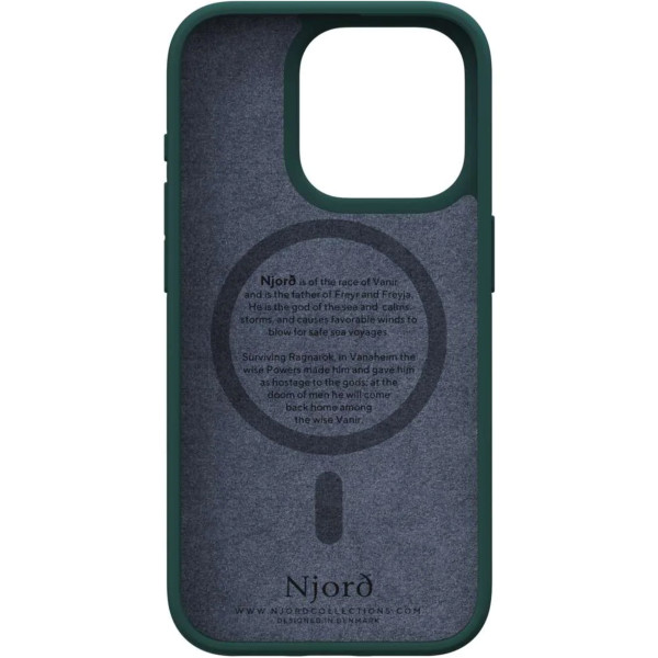 Чехол для смартфона Njord Salmon Leather MagSafe Case for iPhone 15 Pro Max, Dark Green (NA54SL02)