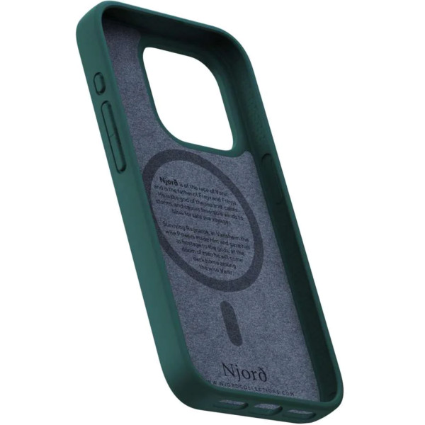 Чехол для смартфона Njord Salmon Leather MagSafe Case for iPhone 15 Pro Max, Dark Green (NA54SL02)