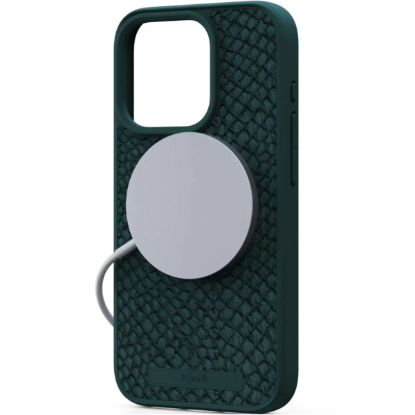 Чехол для смартфона Njord Salmon Leather MagSafe Case for iPhone 15 Pro Max, Dark Green (NA54SL02)
