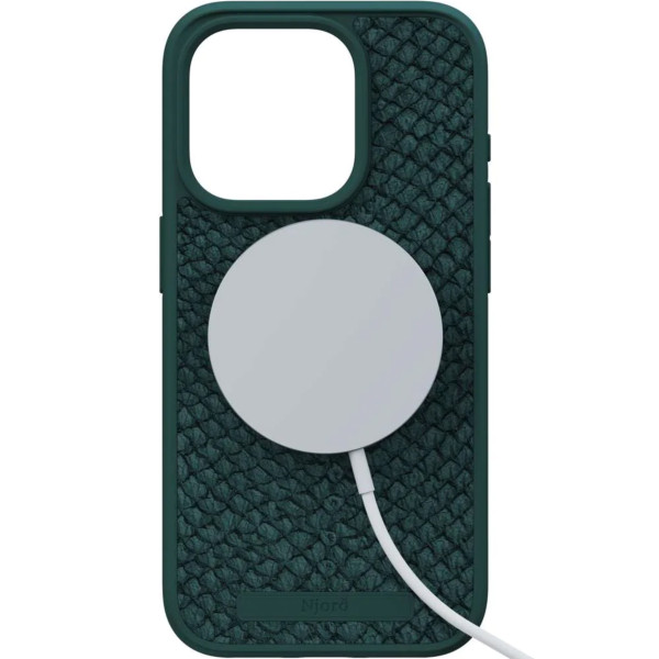 Чехол для смартфона Njord Salmon Leather MagSafe Case for iPhone 15 Pro Max, Dark Green (NA54SL02)