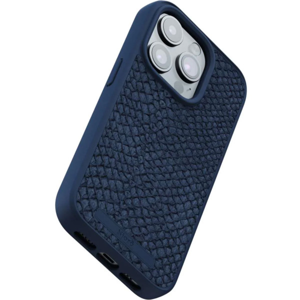Чехол для смартфона Njord Salmon Leather MagSafe Case for iPhone 15 Pro Max, Petrol Blue (NA54SL01)