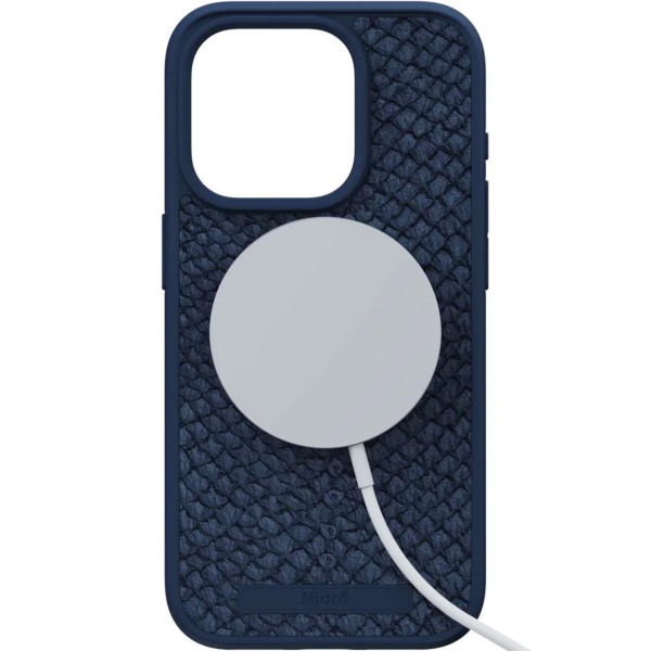 Чехол для смартфона Njord Salmon Leather MagSafe Case for iPhone 15 Pro Max, Petrol Blue (NA54SL01)