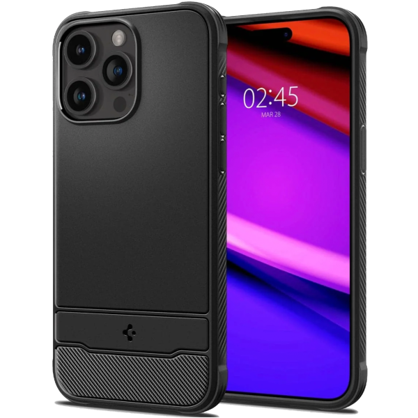 Чехол для смартфона Spigen Rugged Armor Case with MagSafe for iPhone 15 Pro Max, Black (ACS06561)