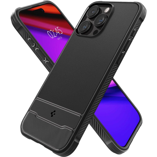 Чехол для смартфона Spigen Rugged Armor Case with MagSafe for iPhone 15 Pro Max, Black (ACS06561)
