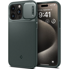 Чехол для смартфона Spigen Optik Armor MAG Case with MagSafe for iPhone 15 Pro Max, Green (ACS06600)