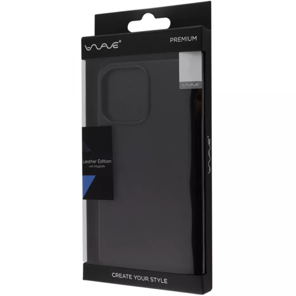 Чехол для смартфона Wave Premium Leather Edition Case with MagSafe for iPhone 15 Pro Max, Midnight