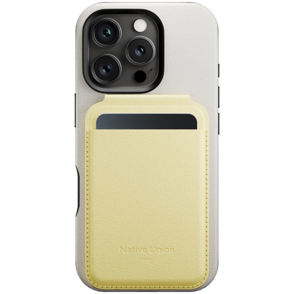 Чехол для пластиковых карт Native Union Active Wallet Stand Magnetic, Lemon (ACT-LMO-WAL)