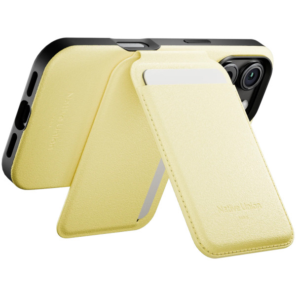Чехол для пластиковых карт Native Union Active Wallet Stand Magnetic, Lemon (ACT-LMO-WAL)