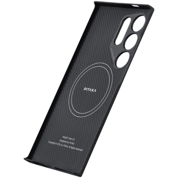 Чехол накладка Pitaka MagEZ Case 4 for Samsung Galaxy S24 Ultra, Twill Black/Grey (KS2401U)