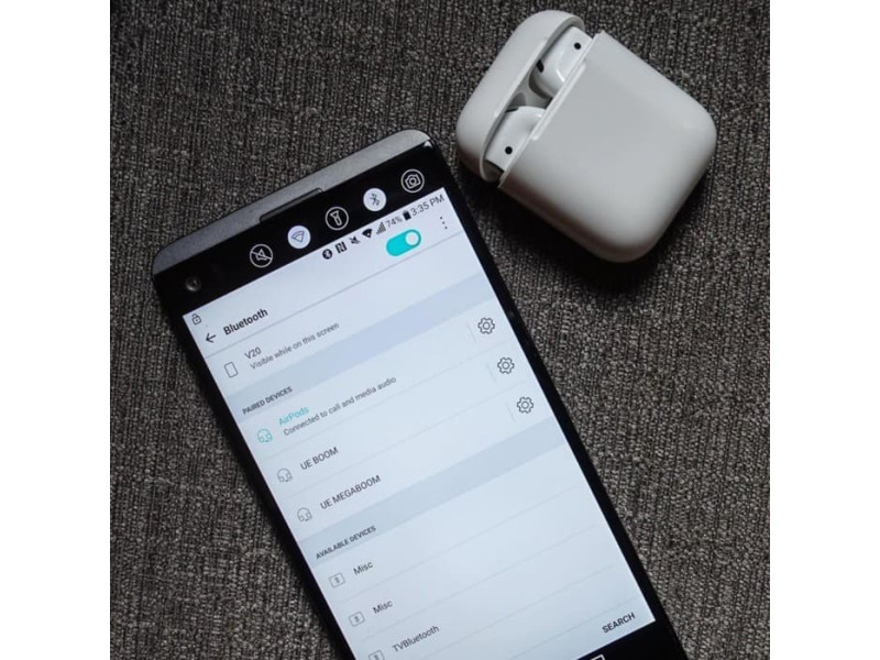 Подключение наушников AirPods к смартфону на Android