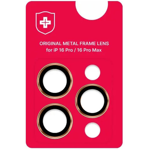 Защитное стекло для камеры NEU Chatel Metal Frame Lens Protector Glass for iPhone 16 Pro/16 Pro Max, Gold