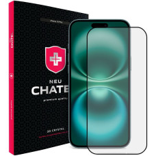 Защитное стекло NEU Chatel Corning Gorilla Glass with Mesh for iPhone 16 Plus/15 Plus Front, Black