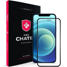 Защитное стекло NEU Chatel Full 2.5D Silk Narrow Border Crystal Glass for iPhone 12/12 Pro, Black