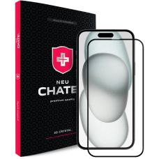 Защитное стекло NEU Chatel Corning Gorilla Glass Anti-Static with Mesh for iPhone 14 Pro/15 Front, Black