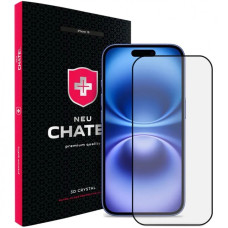 Защитное стекло NEU Chatel Corning Gorilla Glass with Mesh for iPhone 16/15 Front, Black