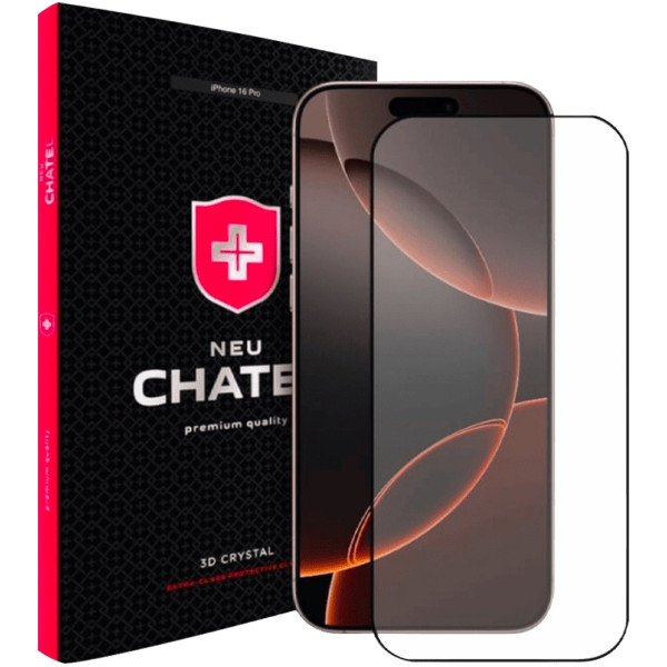 Защитное стекло NEU Chatel Corning Gorilla Glass with Mesh for iPhone 16 Pro Front, Black