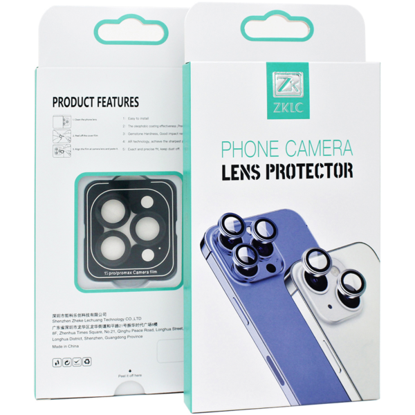 Защитное стекло для камеры ZK Max Hawk-Eye Camera Glass for iPhone 15 Pro/15 Pro Max, Black