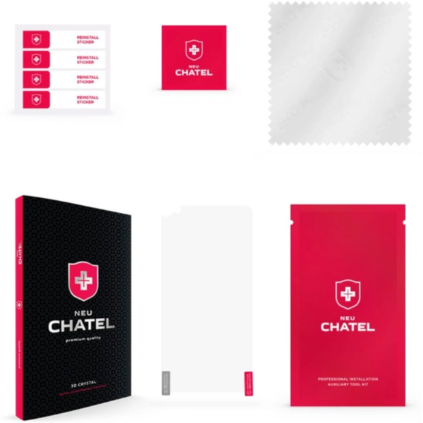 Защитное стекло NEU Chatel Corning Gorilla Glass with Mesh for iPhone 14 Pro Max Front, Black