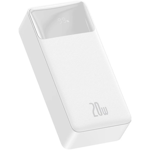 Внешний аккумулятор (павербанк) Baseus Bipow Digital Display 30000mAh 20W White (PPDML-N02, PPBD050402)
