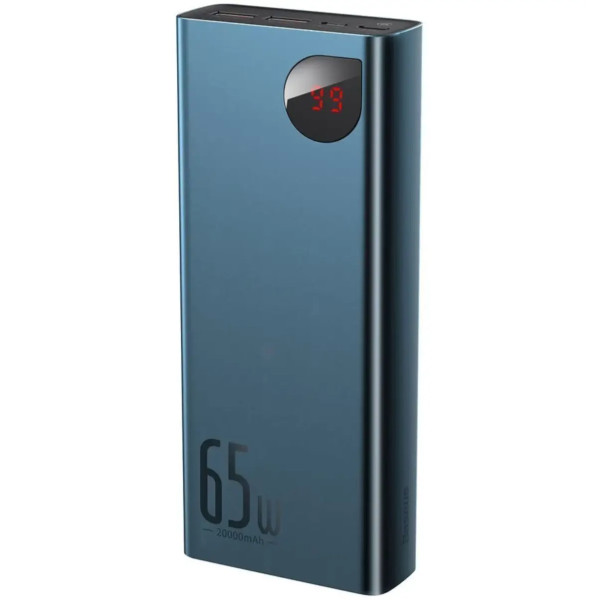 Внешний аккумулятор (павербанк) Baseus Adaman Metal Digital Display Quick Charge Power Bank 65W 20000mAh Blue (PPIMDA-D03)