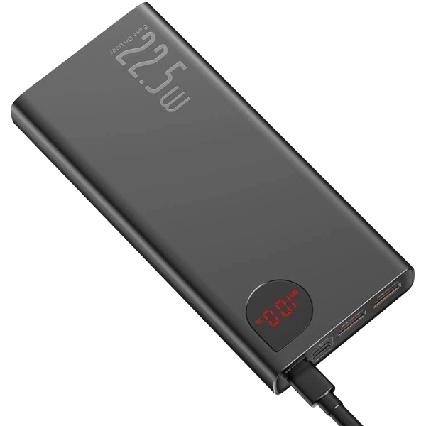 Внешний аккумулятор (павербанк) Baseus Adaman Metal Digital Display 20000mAh 22.5W 2021 Editon Black (PPAD000101, PPADM20S)