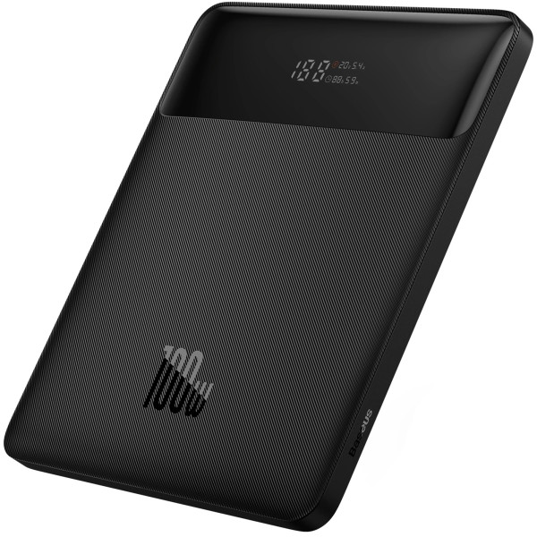Внешний аккумулятор (павербанк) Baseus Blade Digital Display 20000 mAh PD 100W Black (PPDGL-01, PPBLD100-S, PPBL000201)