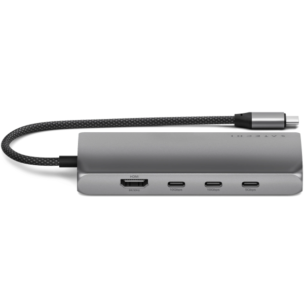 Мультипортовый адаптер Satechi USB-C Multiport Adapter 8K With Ethernet V3 Space Gray (ST-P8KEM)