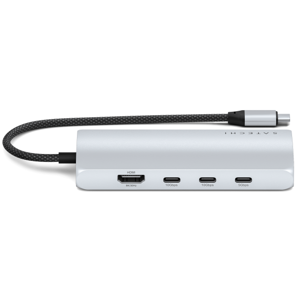 Мультипортовый адаптер Satechi USB-C Multiport Adapter 8K with Ethernet V3, Silver (ST-P8KES)