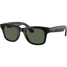 Смарт-очки Ray-Ban Meta Wayfarer Shiny Black Frame Green Lenses (RW4006 601/71 50-22)