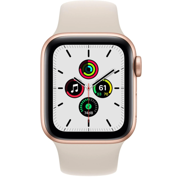 Б/У Смарт-часы Apple Watch SE GPS 44mm Gold Aluminum Case w. Starlight Sport Band (MKQ53)