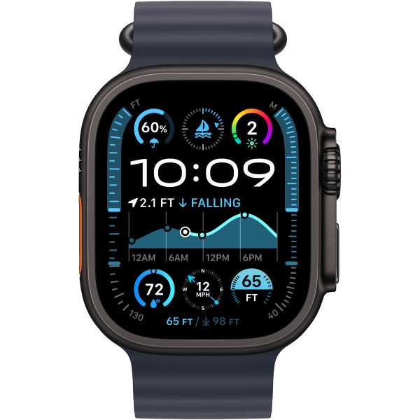 Смарт-часы Apple Watch Ultra 2 GPS + Cellular 49mm Black Titanium Case with Navy Ocean Band (MYTC3, MYPA3)