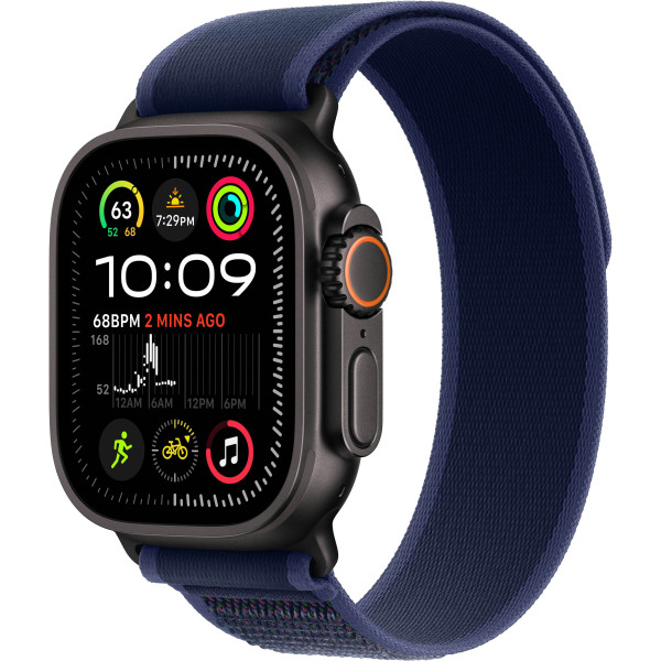Смарт-часы Apple Watch Ultra 2 GPS + Cellular 49mm Black Titanium Case with Blue Trail Loop - M/L (MYTJ3, MYQ83)