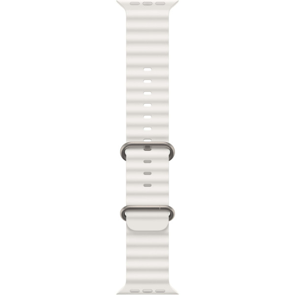 Б/У Смарт-годинник Apple Watch Ultra GPS + Cellular 49mm Titanium Case with White Ocean Band (MNH83/MNHF3)