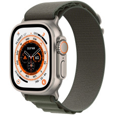 Б/У Смарт-часы Apple Watch Ultra GPS + Cellular 49mm Titanium Case with Green Alpine Loop - L (MQEX3/MQFP3)