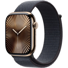 Смарт-часы Apple Watch Series 10 GPS + Cellular 46mm Gold Titanium Case w. Ink Sport Loop (MX183+MXL33)
