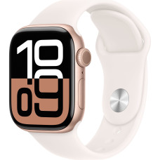 Б/У Смарт-годинник Apple Watch Series 10 GPS 42mm Rose Gold Alu. Case w. Light Blush Sport Band - S/M (MWWH3)