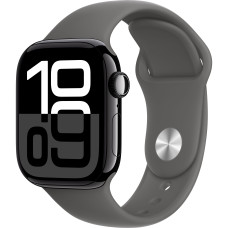 Смарт-часы Apple Watch Series 10 GPS 46mm Jet Black Alu. Case w. Stone Gray Sport Band - M/L