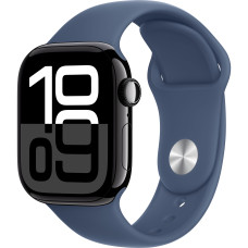 Смарт-часы Apple Watch Series 10 GPS 46mm Jet Black Alu. Case w. Denim Sport Band - M/L