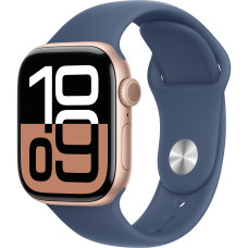 Смарт-часы Apple Watch Series 10 GPS 46mm Rose Gold Alu. Case w. Denim Sport Band - M/L