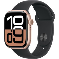 Смарт-часы Apple Watch Series 10 GPS 46mm Rose Gold Alu. Case w. Black Sport Band - M/L