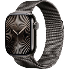 Смарт-часы Apple Watch Series 10 GPS + Cellular 42mm Slate Titanium Case w. Slate Milanese Loop (MX053)