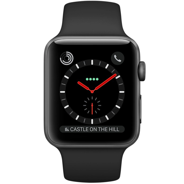 Б/У Смарт-часы Apple Watch Series 3 GPS + Cellular 42mm Space Black Stainless Steel w. Black Sport B. (MQK92)